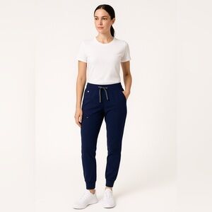 FIGS Women’s Jogger Scrub Pants M Regular Navy – Athleisure Workwear Medicalcore